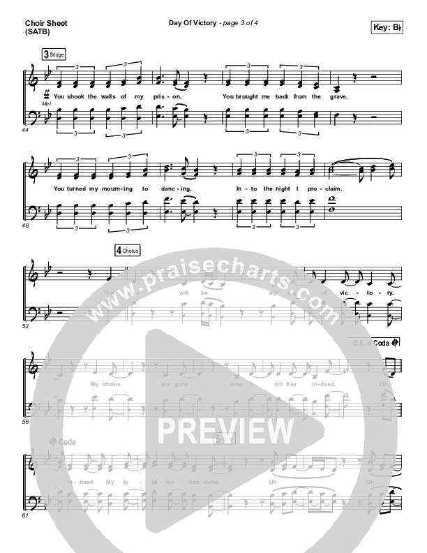 Day Of Victory Choir Sheet (SATB) (Rend Collective)