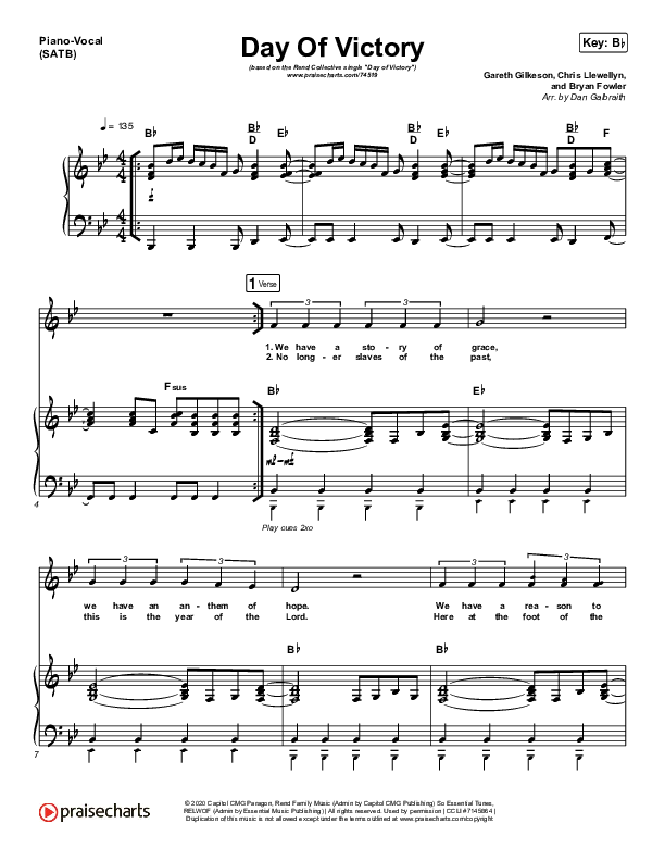 Day Of Victory Piano/Vocal & Lead (Rend Collective)