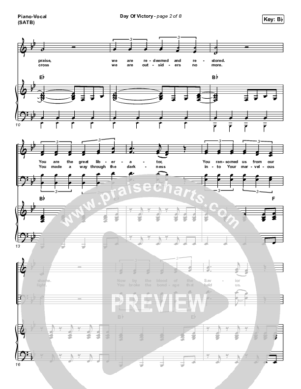 Day Of Victory Piano/Vocal (SATB) (Rend Collective)