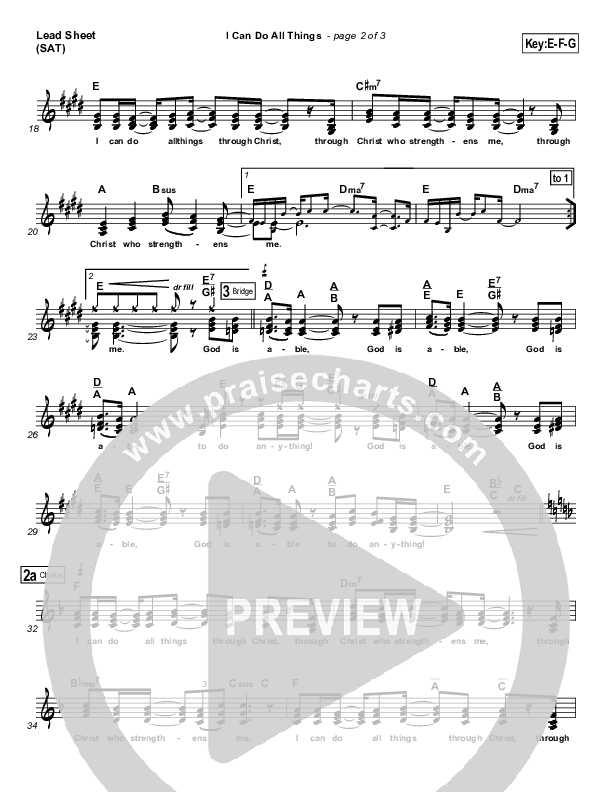 I Can Do All Things Lead Sheet (Evangeline Inman)