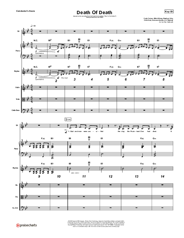 Death Of Death Conductor's Score (Cody Carnes)