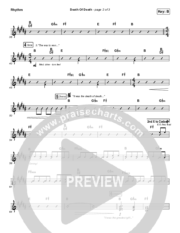 Death Of Death Rhythm Chart (Print Only) (Cody Carnes)