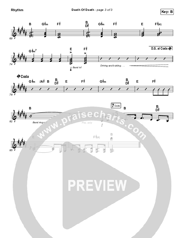 Death Of Death Rhythm Chart (Print Only) (Cody Carnes)