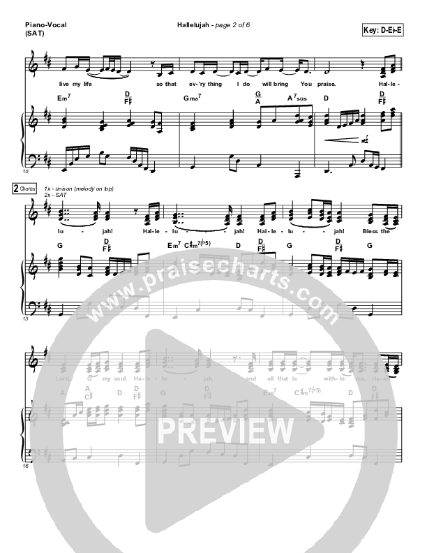 Hallelujah Lead & Piano (Evangeline Inman)