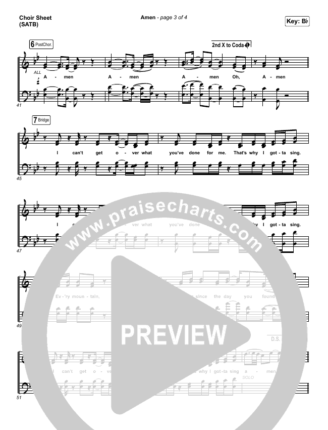 Amen Sheet Music PDF (Micah Tyler) - PraiseCharts