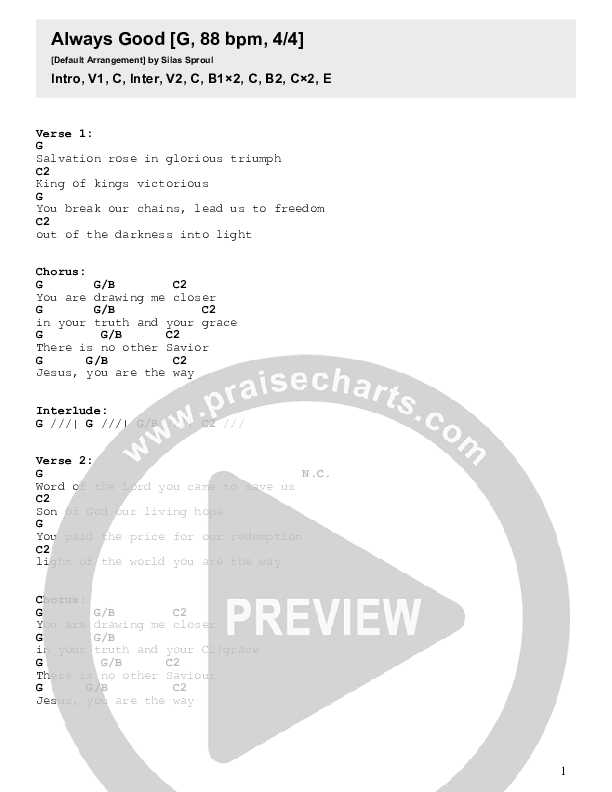 Always Good Chords & Lyrics (Riverlakes Worship)