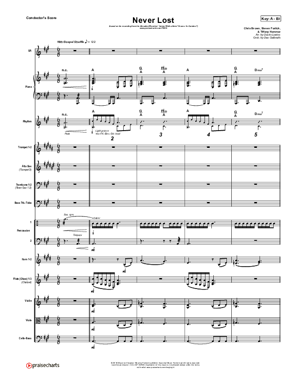 Never Lost Conductor's Score (Elevation Worship / Tauren Wells)