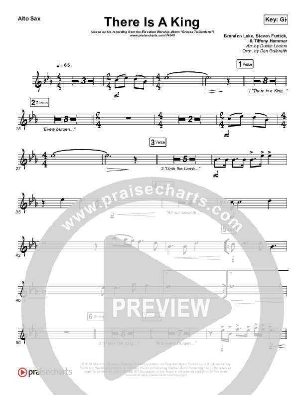 There Is A King Alto Sax (Elevation Worship)