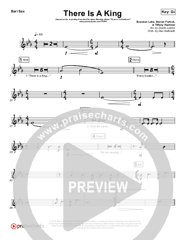 There Is A King Bari Sax (Elevation Worship)