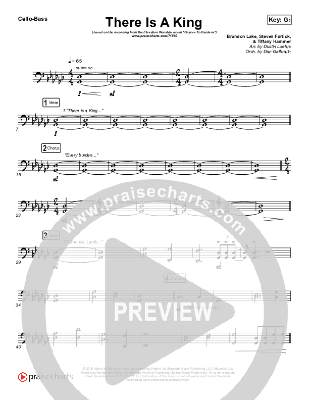 There Is A King Cello/Bass (Elevation Worship)