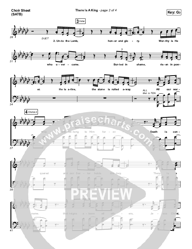 There Is A King Choir Sheet (SATB) (Elevation Worship)
