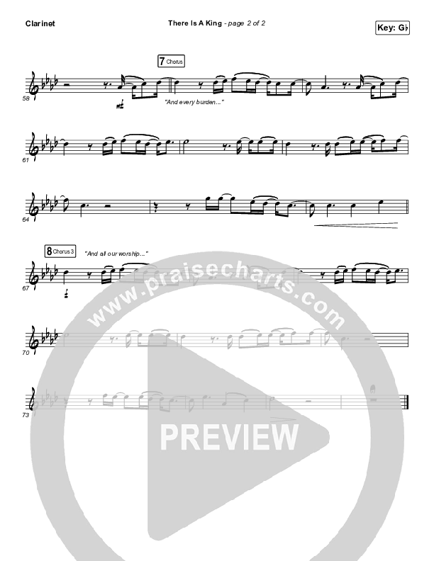 There Is A King Clarinet (Elevation Worship)