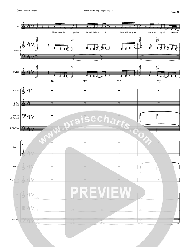 There Is A King Conductor's Score (Elevation Worship)