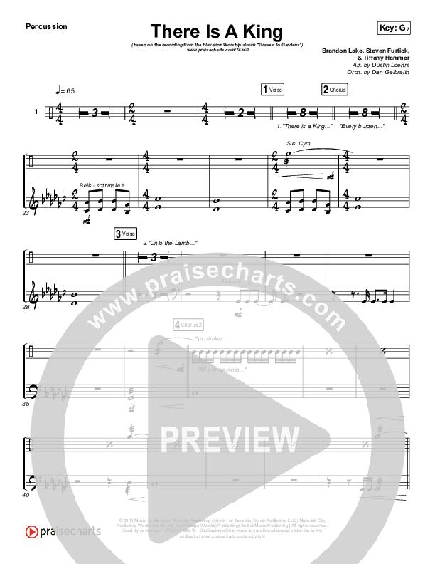 There Is A King Percussion (Elevation Worship)