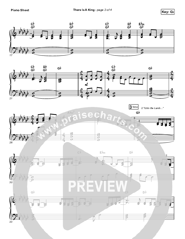 There Is A King Piano Sheet (Elevation Worship)
