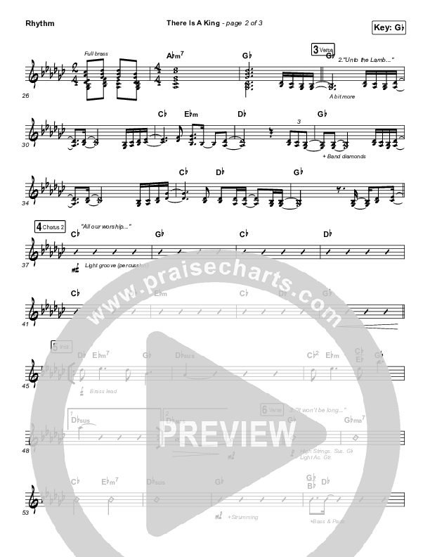 There Is A King Rhythm Chart (Elevation Worship)