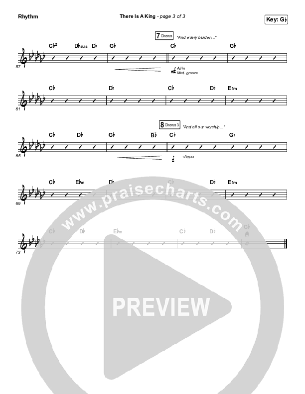 There Is A King Rhythm Chart (Elevation Worship)