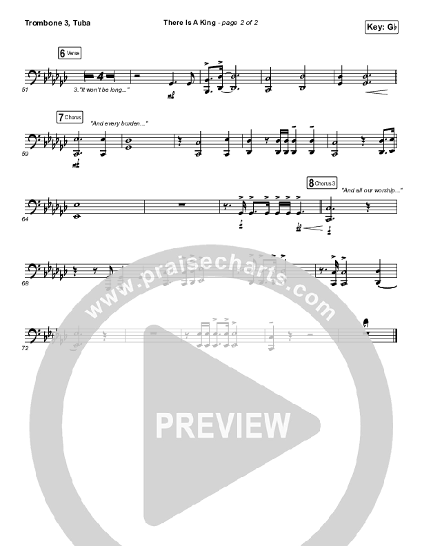 There Is A King Trombone 3/Tuba (Elevation Worship)