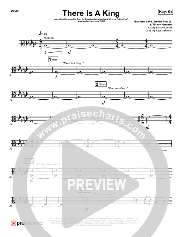 There Is A King Viola (Elevation Worship)