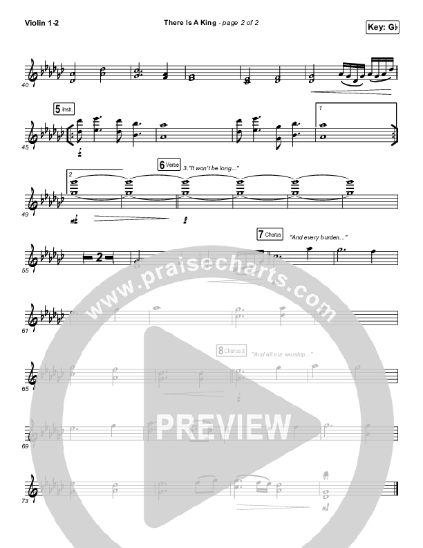 There Is A King Violin 1/2 (Elevation Worship)