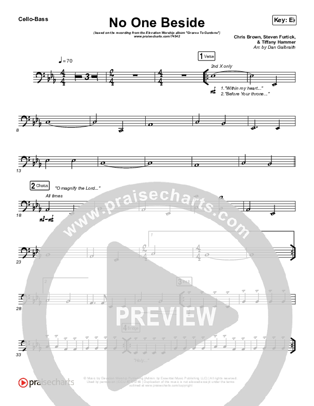 No One Beside Cello/Bass (Elevation Worship)