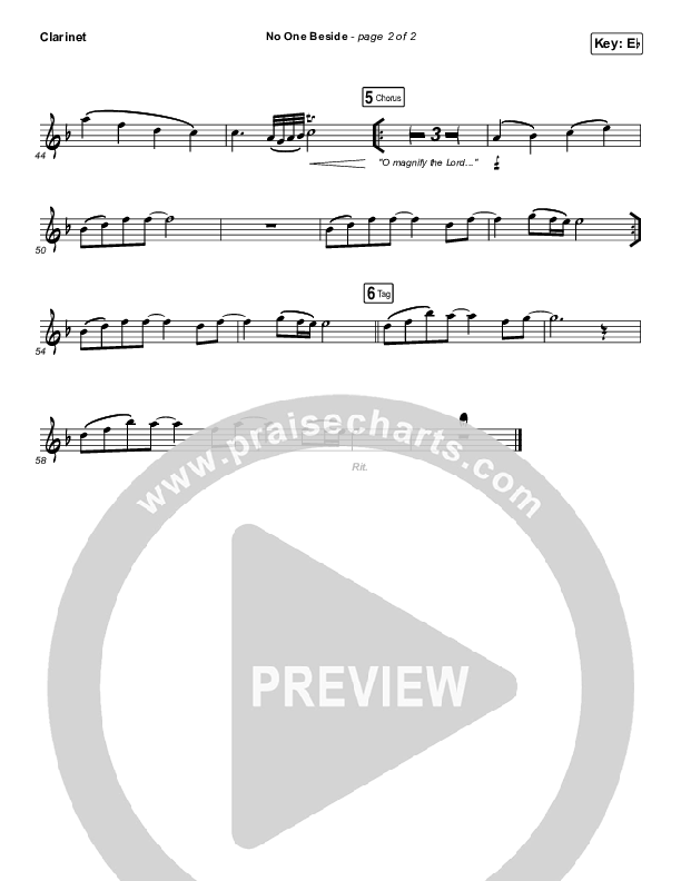 No One Beside Clarinet (Elevation Worship)