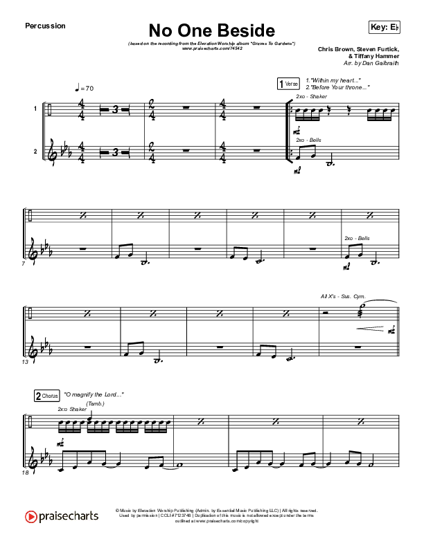 No One Beside Percussion (Elevation Worship)