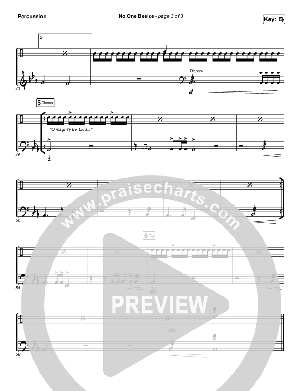 No One Beside Percussion (Elevation Worship)