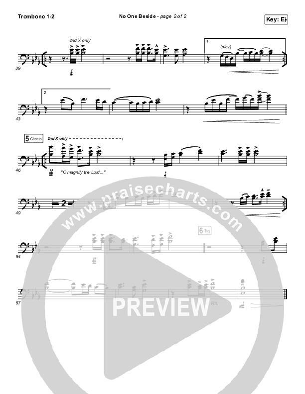 No One Beside Trombone 1/2 (Elevation Worship)