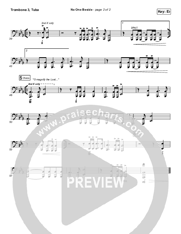 No One Beside Trombone 3/Tuba (Elevation Worship)