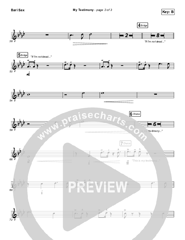 My Testimony Bari Sax (Elevation Worship)