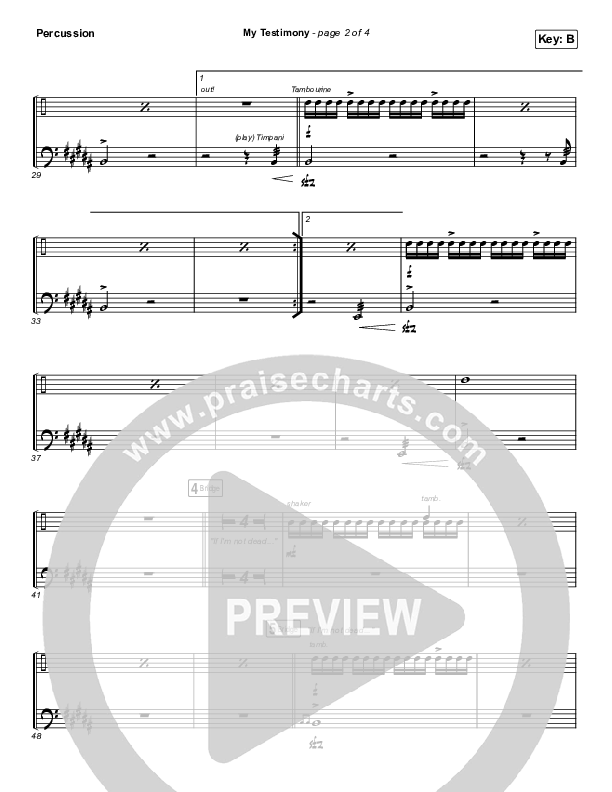 My Testimony Percussion (Elevation Worship)