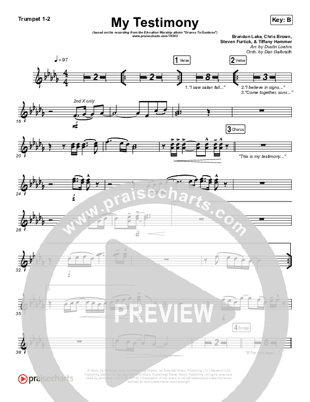 My Testimony Trumpet 1,2 (Elevation Worship)