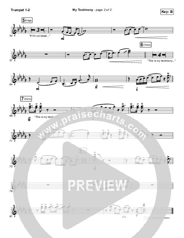 My Testimony Trumpet 1,2 (Elevation Worship)