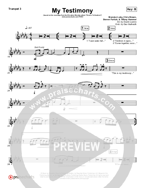 My Testimony Trumpet 3 (Elevation Worship)