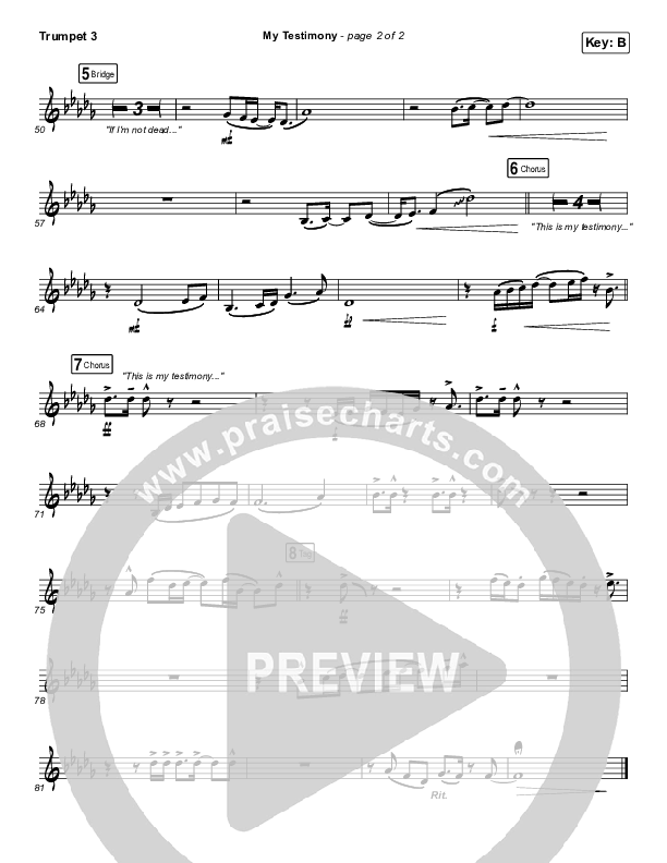 My Testimony Trumpet 3 (Elevation Worship)