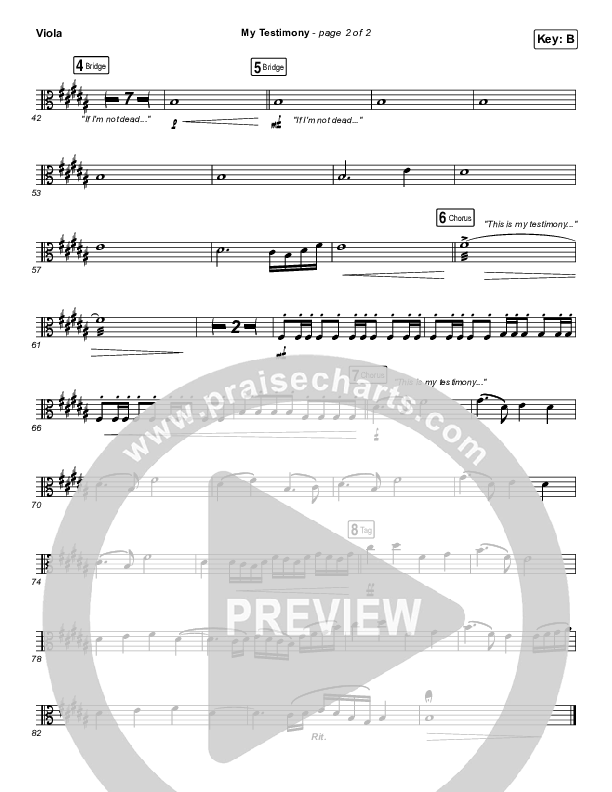 My Testimony Viola (Elevation Worship)