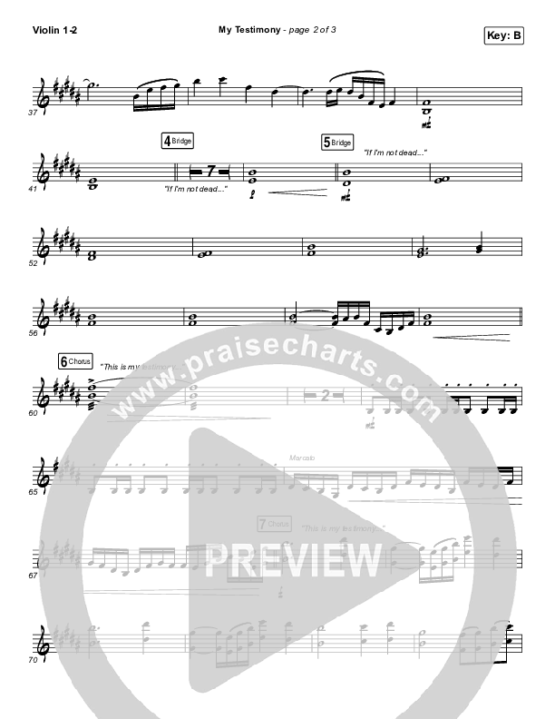 My Testimony Violin 1/2 (Elevation Worship)