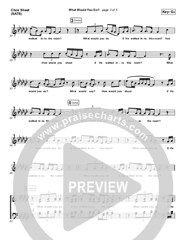 What Would You Do Choir Sheet (SATB) (Elevation Worship / Isaiah Templeton)
