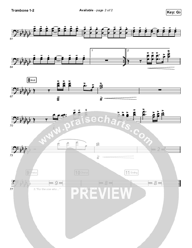 Available Trombone 1/2 (Elevation Worship)