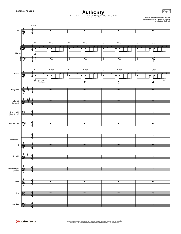 Authority Conductor's Score (Elevation Worship)
