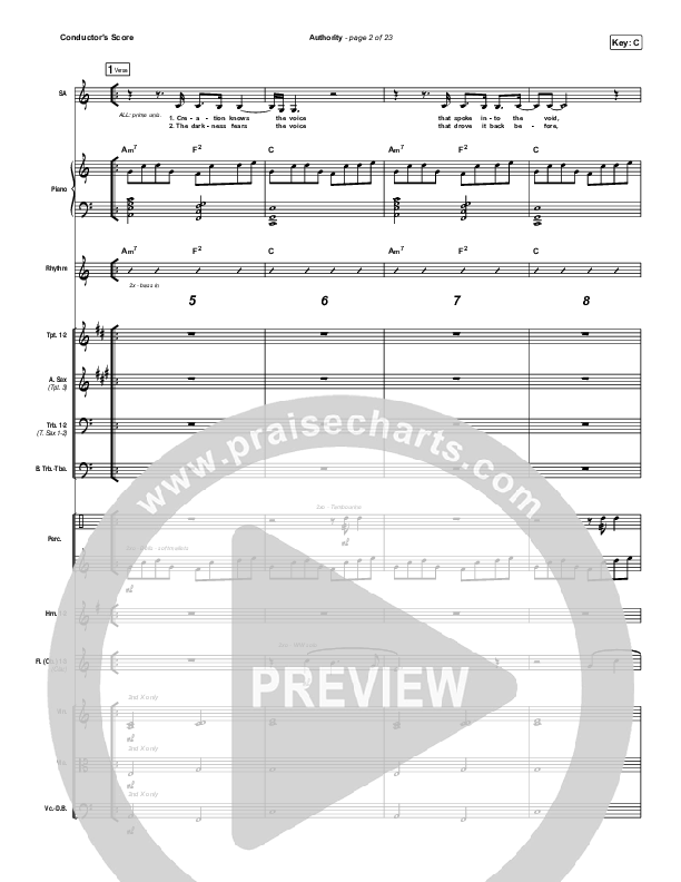 Authority Conductor's Score (Elevation Worship)