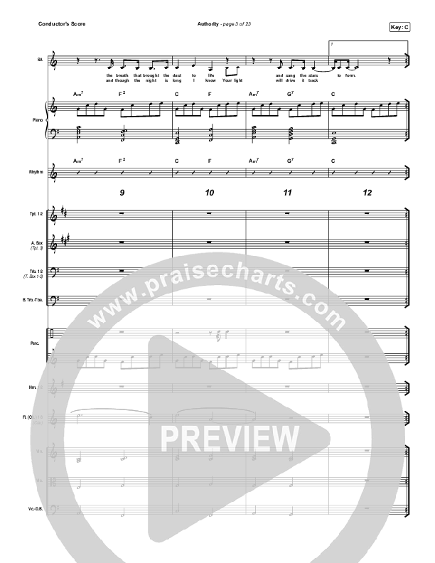 Authority Conductor's Score (Elevation Worship)