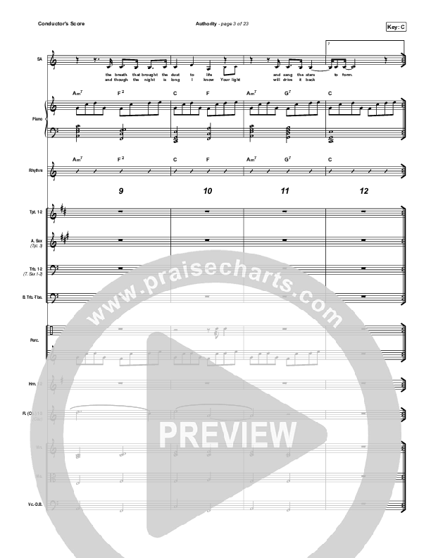 Authority Conductor's Score (Elevation Worship)
