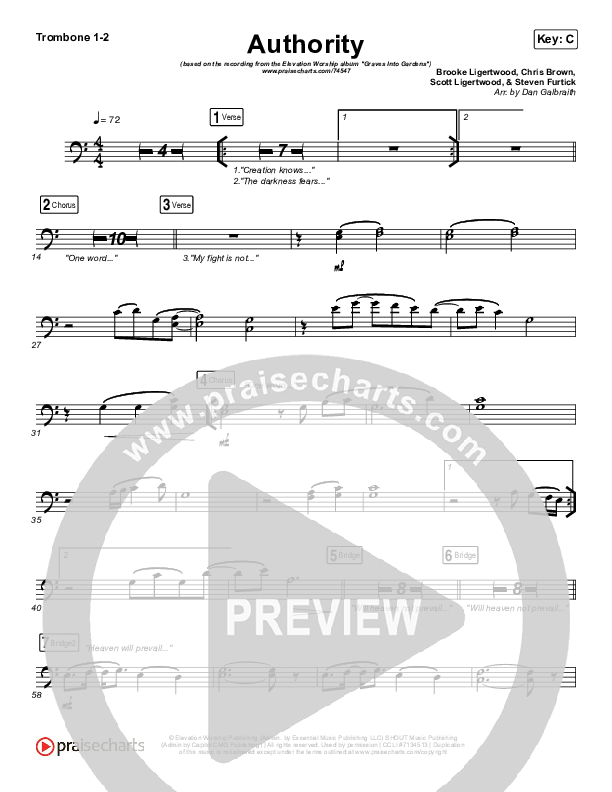 Authority Trombone 1/2 (Elevation Worship)