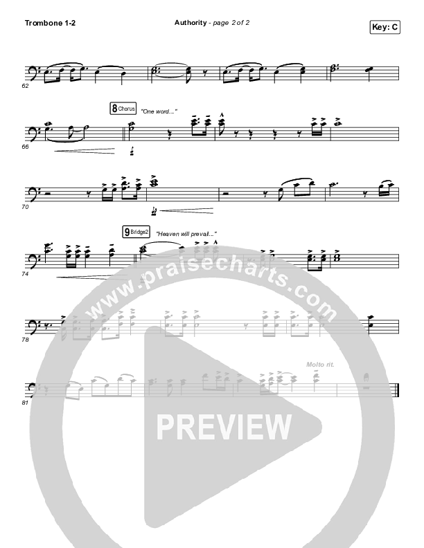Authority Trombone 1/2 (Elevation Worship)