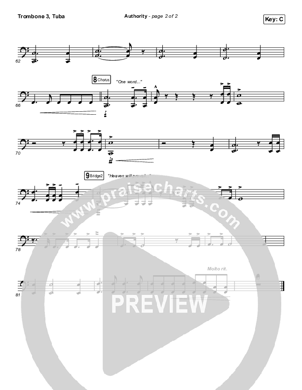 Authority Trombone 3/Tuba (Elevation Worship)