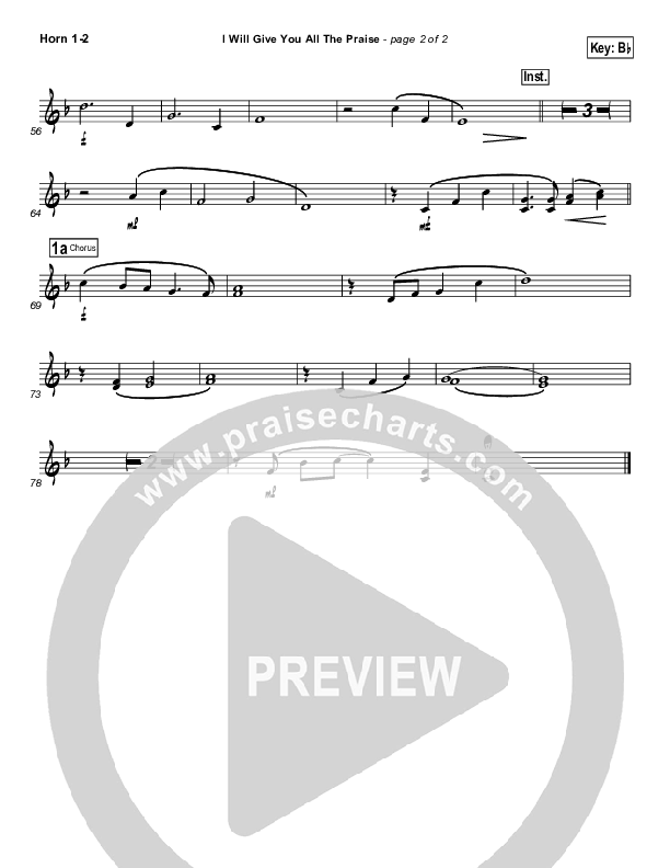 I Will Give You All The Praise Brass Pack (4Given)