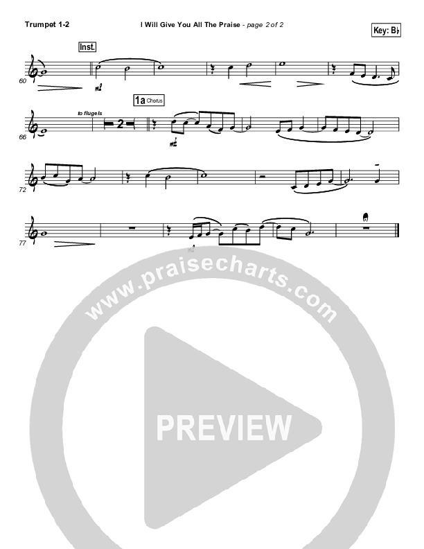 I Will Give You All The Praise Trumpet 1,2 (4Given)