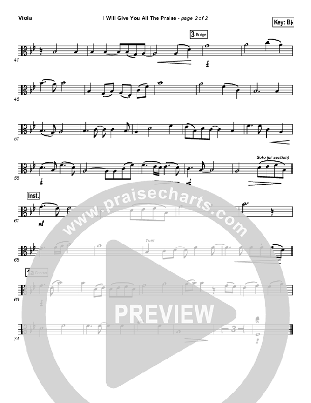 I Will Give You All The Praise Viola (4Given)